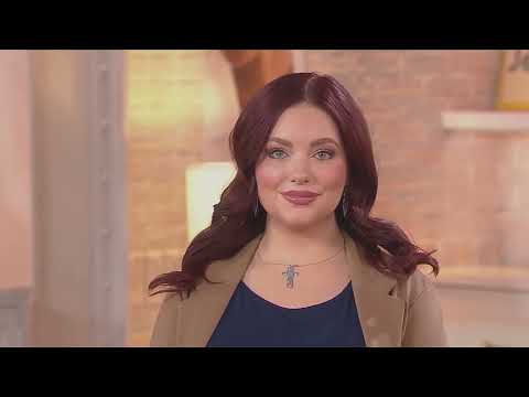 Or Paz Swirl Cross Roman Glass Pendant Necklace, 18", Sterling Silver on QVC