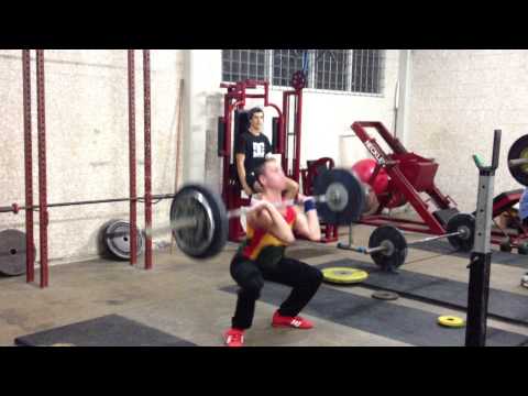 Sunday night training 23/6/13 - Caleb Symon - Olympic weightlifting