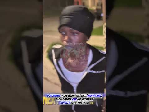 2 Members From 102nd and Yale (Pappy Gang) Blow Down A Car Mid Interview #shorts