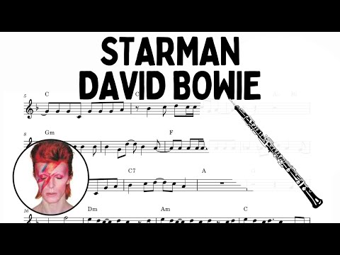 Starman David Bowie Oboe and Piano Sheet Music Tutorial,starman,oboe and piano,david bowie starman,o