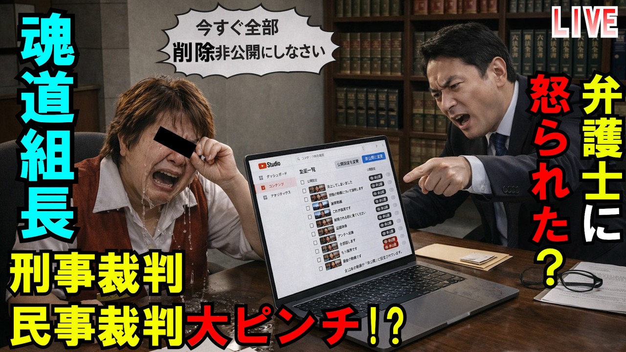 魂道組長詰み？動画削除非公開暴露SP LIVE