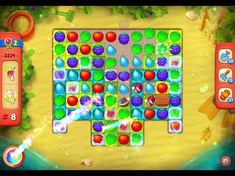 GardenScapes Level 2234 no boosters (15 moves)