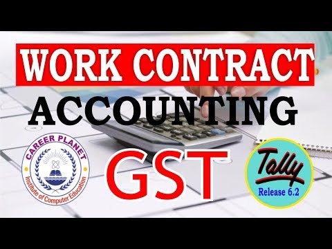 GST Work Contract Accounting in Tally ERP 9 Part 64| Construction Work Accounting with GST Tally
