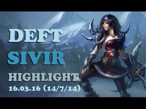 EDG Deft Sivir Highlights (14/7/14)
