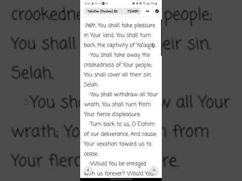 Tehillim/ Psalms Chapter 85