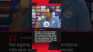 ROGÉRIO CENI CRITICA GRAMADO DA FONTE NOVA APÓS EMPATE DO BAHIA COM O FLUMINENSE