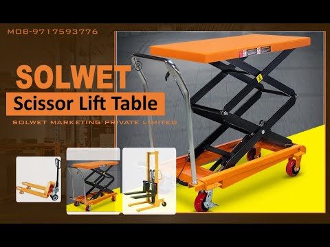 Solwet mild steel scissor lift table load capacity 500 kg, f...