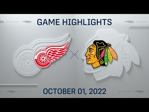 NHL Preseason Highlights | Red Wings vs. Blackhawks - October 1, 2022