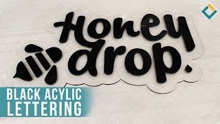 What?! ???? Clear and Black Acrylic Display? Honey Drop Acrylic lettering