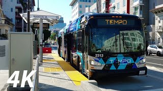 ⁴ᴷ⁶⁰ AC Transit Tempo: Bus Rapid Transit Observations in Downtown Oakland (Opening Day)