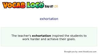 Video thumbnail for exhortation