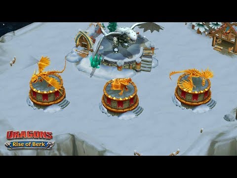 New Decoration: Dragon Statues + Upgrade to Level 5 | Dragons: Rise of Berk