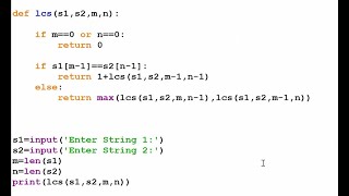 Dynamic Programming(Longest Common Sub Sequence using Recursion)-1