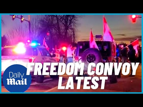 Canada protests: 'Freedom convoy' forms at Blaine-Washington Border over mandate