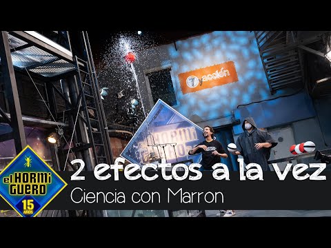 Marron pone a prueba dos efectos a la vez en la ciencia haciendo levitar una pelota - El Hormiguero
