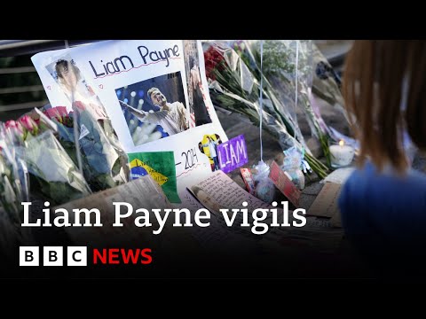 Video | Liam Payne fans across the world hold vigils for singer | BBC News