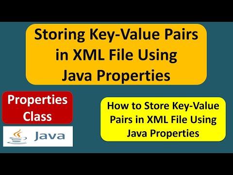 Storing Key Value Pairs In Xml File Using Java Properties Java Properties Java Tutorial