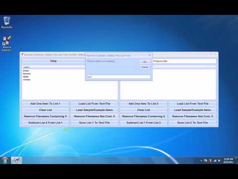 Remove One List From Another Software