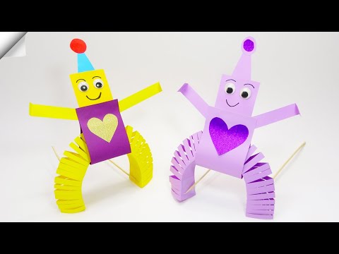 Paper robot Moving paper TOYS Easy paper crafts