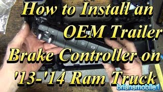 2014 Ram Brake Controller Factory Type Install How To