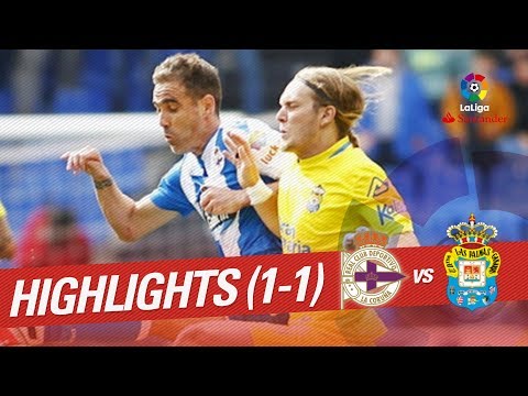 Resumen de RC Deportivo vs UD Las Palmas (1-1)