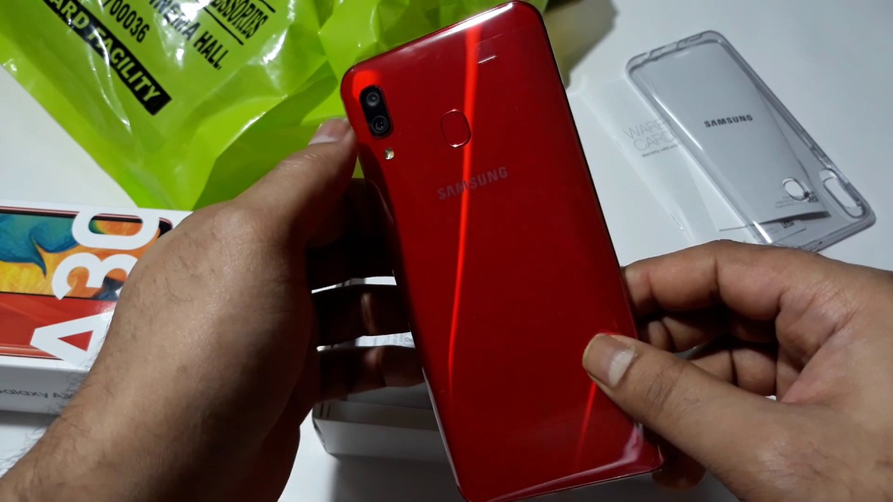 Samsung Galaxy A30 Mobile(Red) Unboxing & Overview