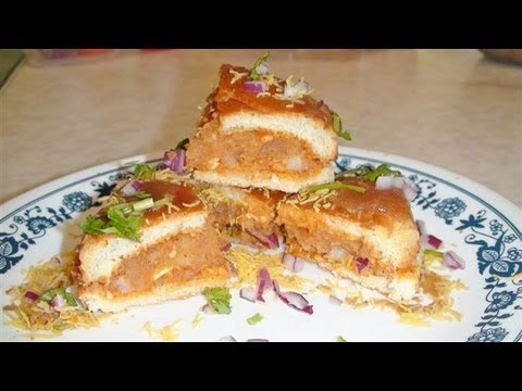 Kutchi Dabeli Chaat Video Recipe by Bhavna - Mashed potato Sandwich Recipe