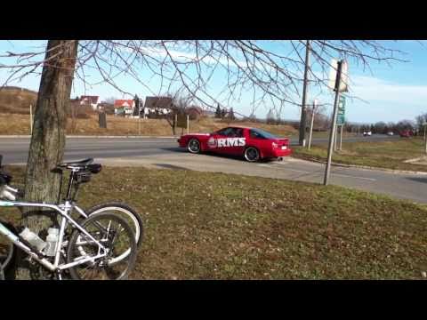 Toyota Supra MK3 GT47 2JZGTE winter fun drive launch at 11psi