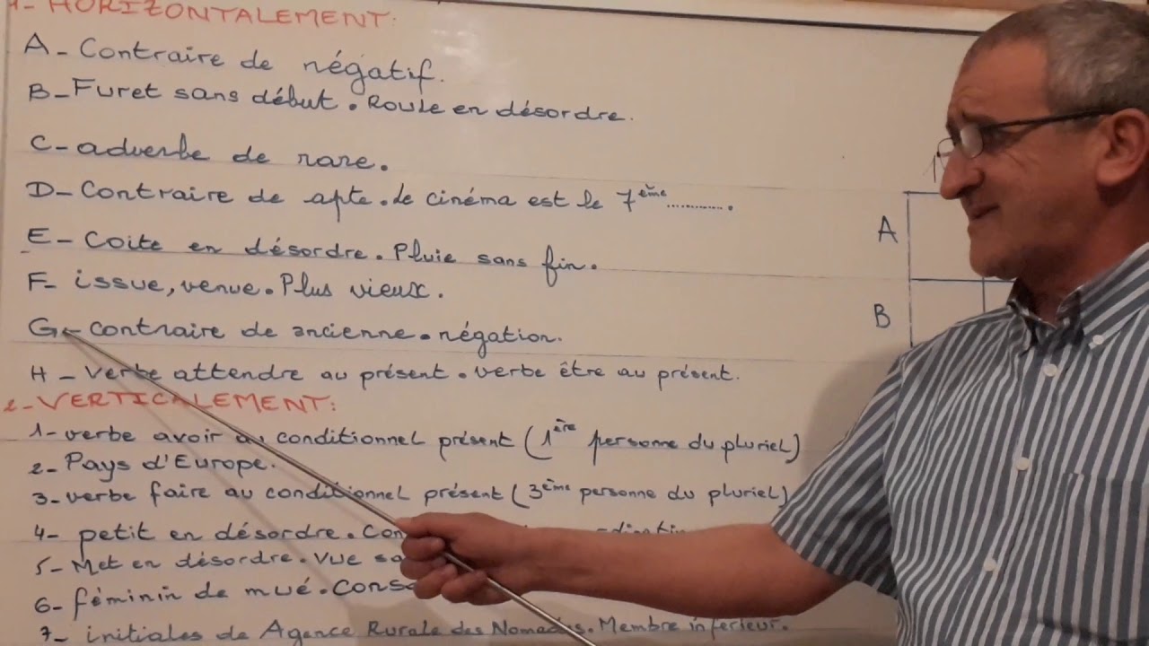 Grille de mots croisés.شبكة الكلمات المتقاطعة