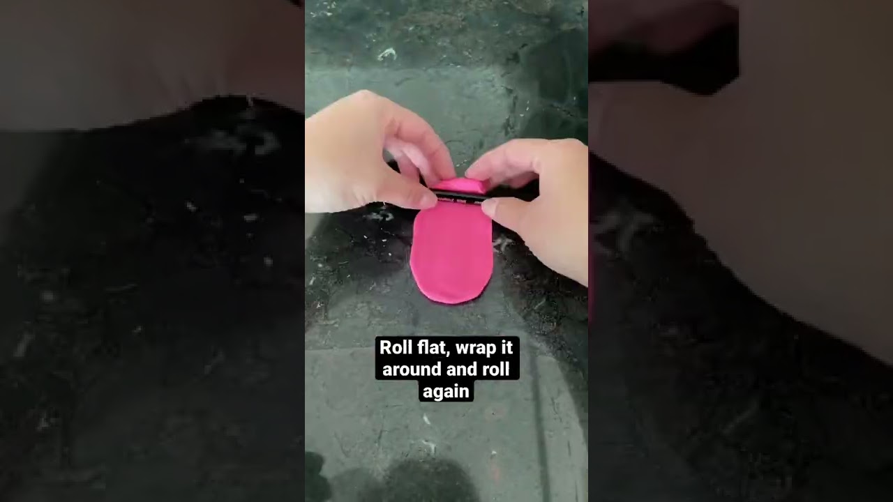 This method for Play Doh popits works every time! Roll it as flat as you can around the pen #asmr