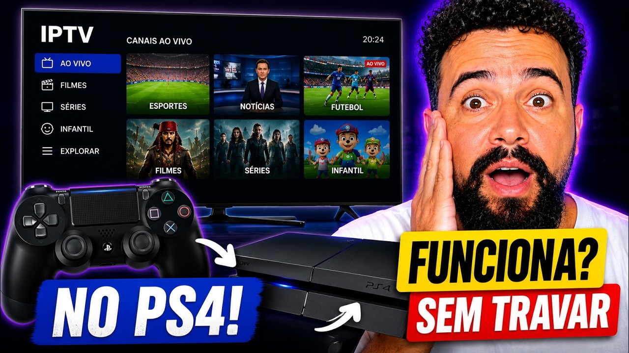 🔥IPTV NO PS4? TESTEI E OLHA… 😱