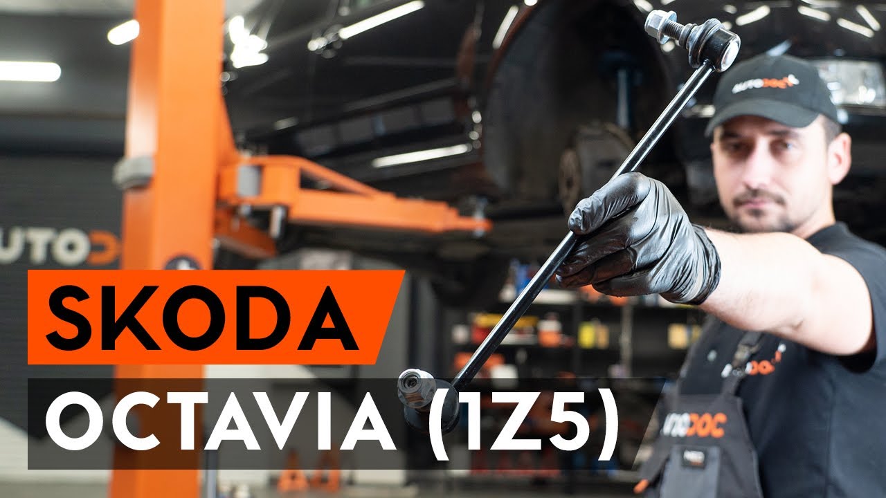 Cómo cambiar: bieletas de suspensión de la parte delantera - Skoda Octavia 1Z5 | Guía de sustitución