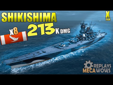 YAMOTO BROTHER Shikishima 8 Kills 213K Damage | World of Warships