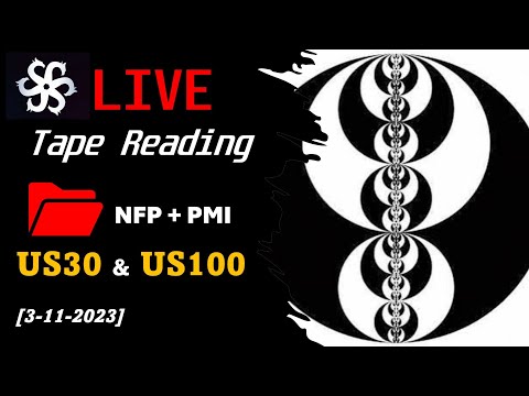 🔴 LIVE NFP Tape Reading with ICT concepts-[03/11/23] - US30+US100