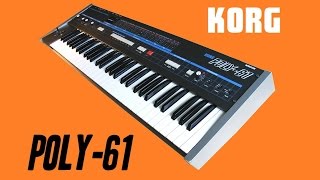 Video thumbnail for KORG POLY-61 Analog Synthesizer 1983 | CUSTOM PATCHES by AnalogAudio1