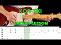 KON TIKI Guitar Lesson With Tabs The Shadows