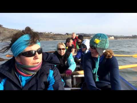 Sidmouth Gig Club rowing at Lyme Regis 28th February 2016