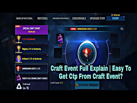 Craft Event Full Explain | Easy To Get Ctp From Craft Event? - Marvel Future Fight