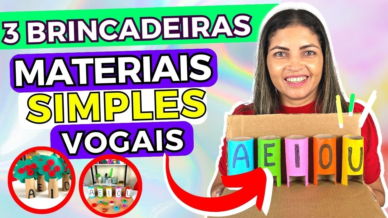 Top 3 BRINCADEIRAS Com ROLO de PAPEL Higiênico | Ensinado as VOGAIS