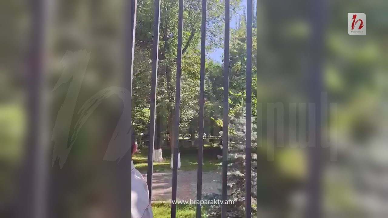 Ուժայինները ծվարել են ԱԺ այգում` ծառերի տակ