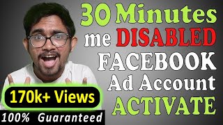 How to ACTIVATE (RECOVER) Disabled Facebook Ads Account ???
