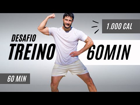 Cardio hiit de 1 Hora para gastar 1.000 calorias em casa, sem equipamentos