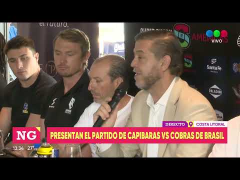 Presentación del partido Capibaras vs. Cobra de Brasil