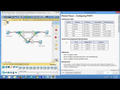 3.3.1.5.Packet Tracer - Configuring PVST