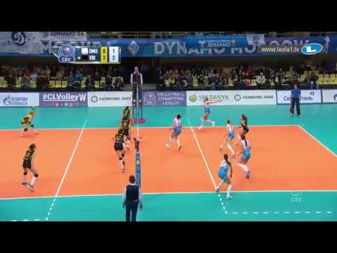 Goncharova finishes off a fantastic fight in this rally | #CLVolleyW