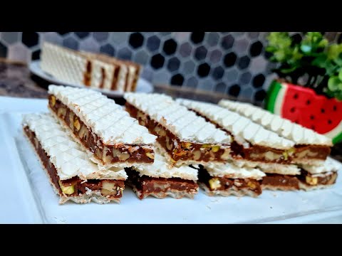 Chocolate, walnut and pistachio wafers - only 5 ingredients 🥣 Cooking by Ligia