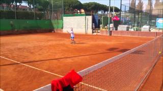 8 years old kid with green balls