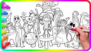 Satisfying Coloring AMAZING DIGITAL CIRCUS FanArt / Speedcoloring Process of ALL Characters