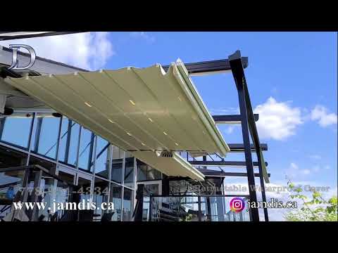 Retractable Fabric Roof made by Jamdis Patio Cover