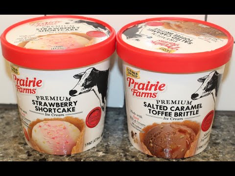 Prairie Farms Ice Cream: Strawberry Shortcake & Salted Caramel Toffee Brittle Review